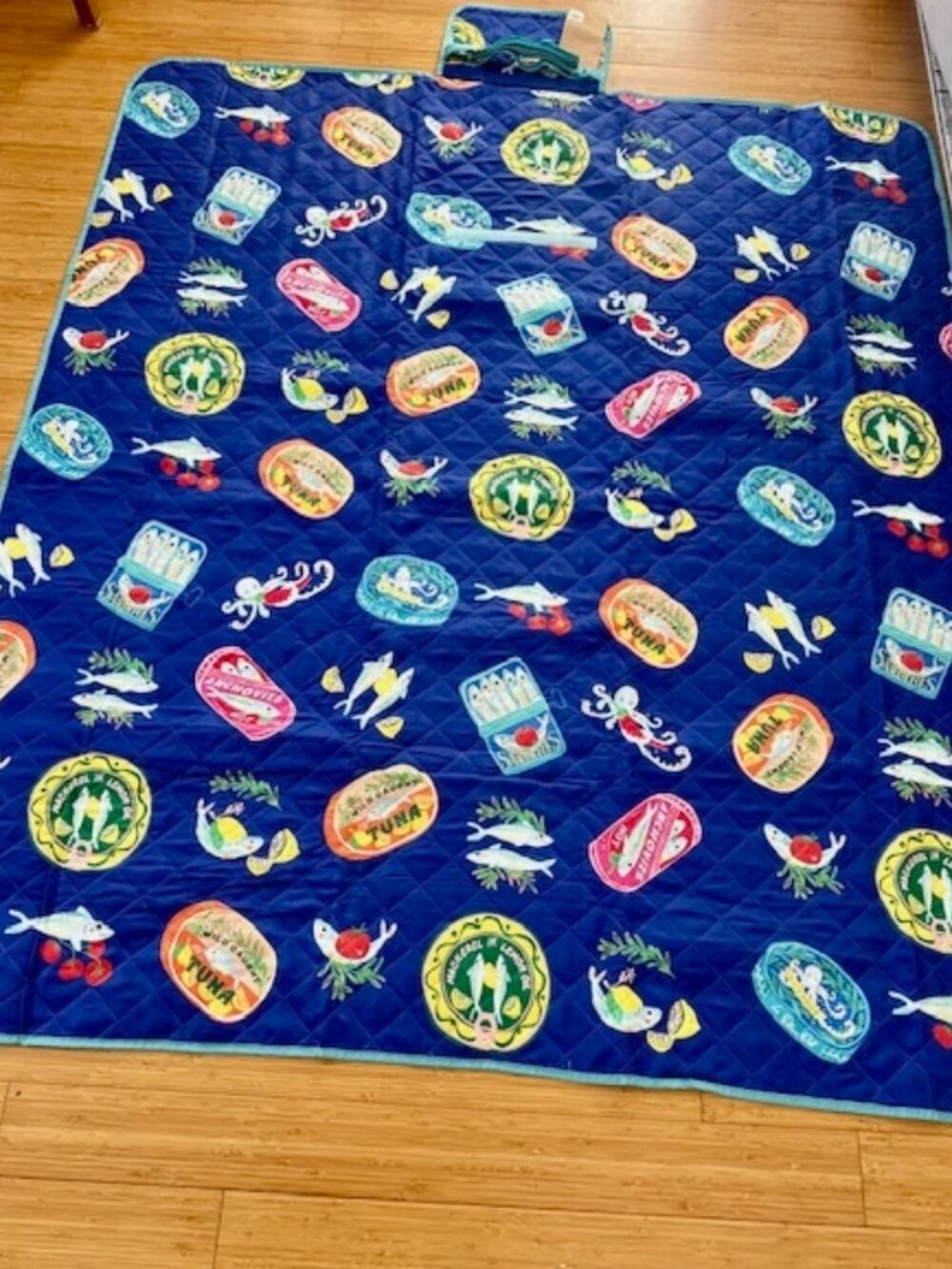 Tinned-Fish Themed Roll Up Picnic Blanket - Picture 12 of 13